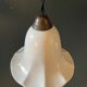 Pair of antique porcelain pendant lamps