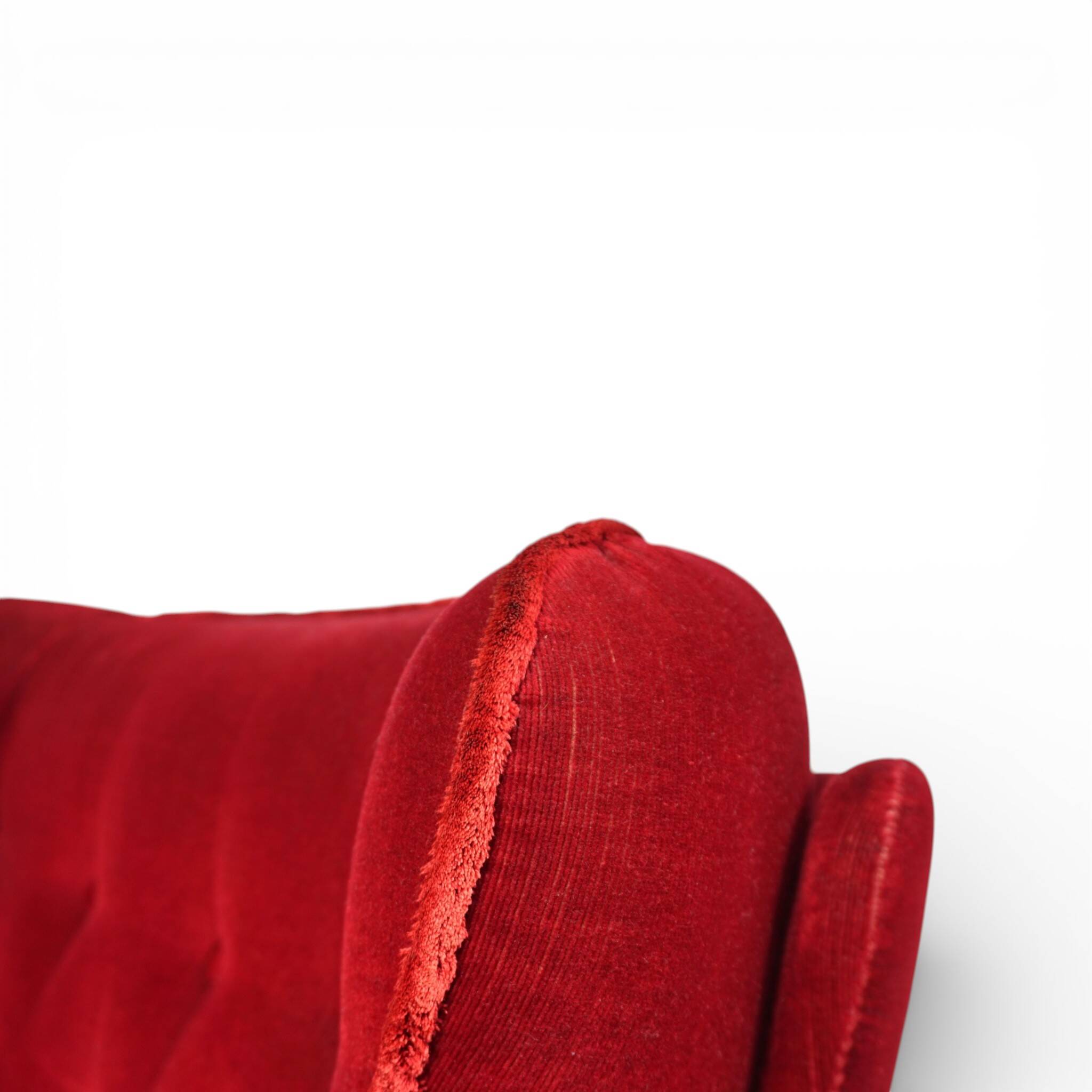 Hollywood Regency red lounge chair in Art Deco style, 1940