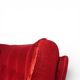 Fauteuil rouge de style Hollywood Regency en Art Déco, 1940