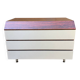 Vintage rosewood and brushed aluminium chest of drawers