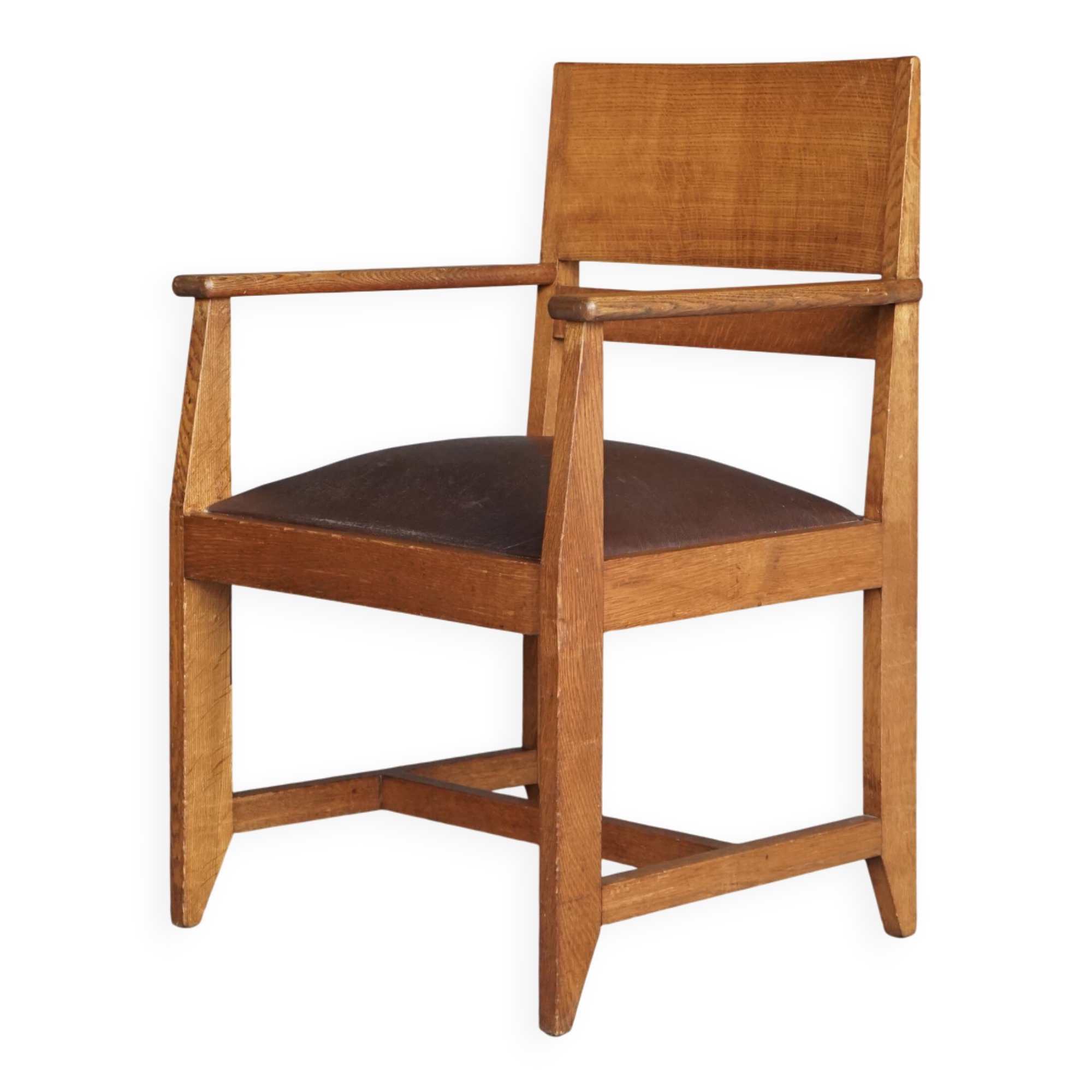 Oak Armchair by Henk Wouda for H. Pander & Zn., 1930s