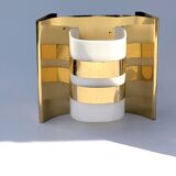 Pair of Hans-Agne Jakobsson V334/1 wall lamps in brass and opaline plastic