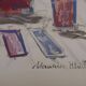 Maurice Utrillo: July 14th Wine, original signed engraving