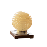 Art Deco lamp in Clichy glass and wooden base