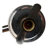 Pair of metal and opaline wall lights