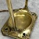 Large Jugendstil desk lamp with crystals
