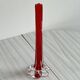 Red glass soliflore vase.
