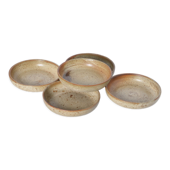 Assiettes creuses en grès brut