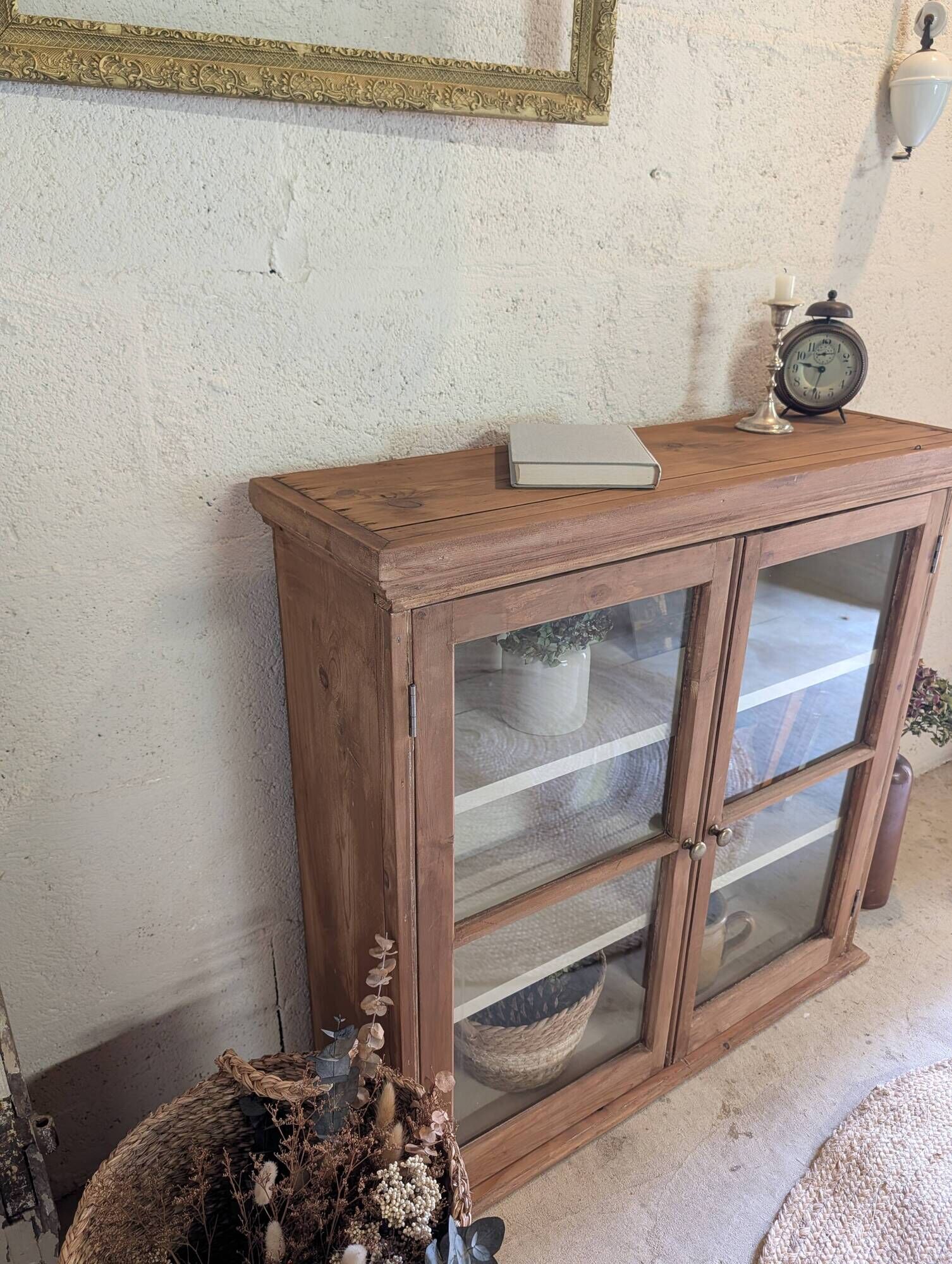 Renovated old wall display cabinet