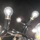 Atomic 12 HL suspension light in Espace style, mid-20th century, Austrian, by J.T. Kalmar, 1960s.