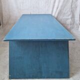Rectangular blue patinated coffee table