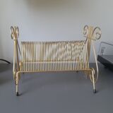 Vinyl door in gold metal