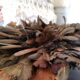 Juju hat in feathers of cameroon 40 cm