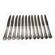 12 silver-plated table knives by silversmith Ravinet Denfert Brantome