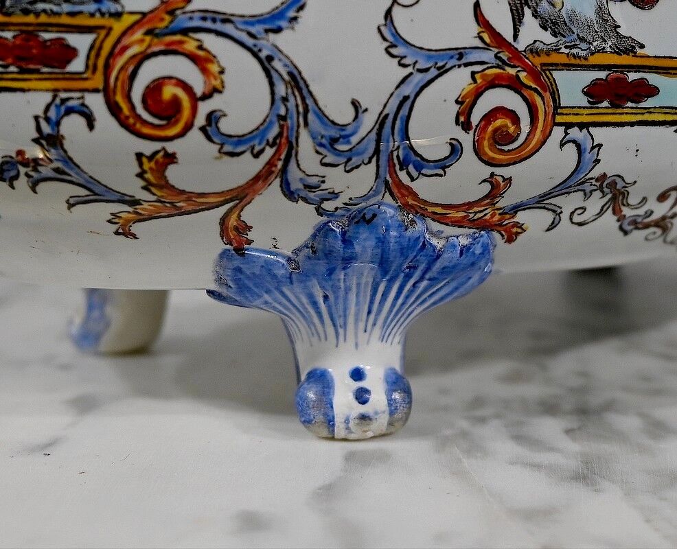 Gien earthenware planter, renaissance style – early twentieth century