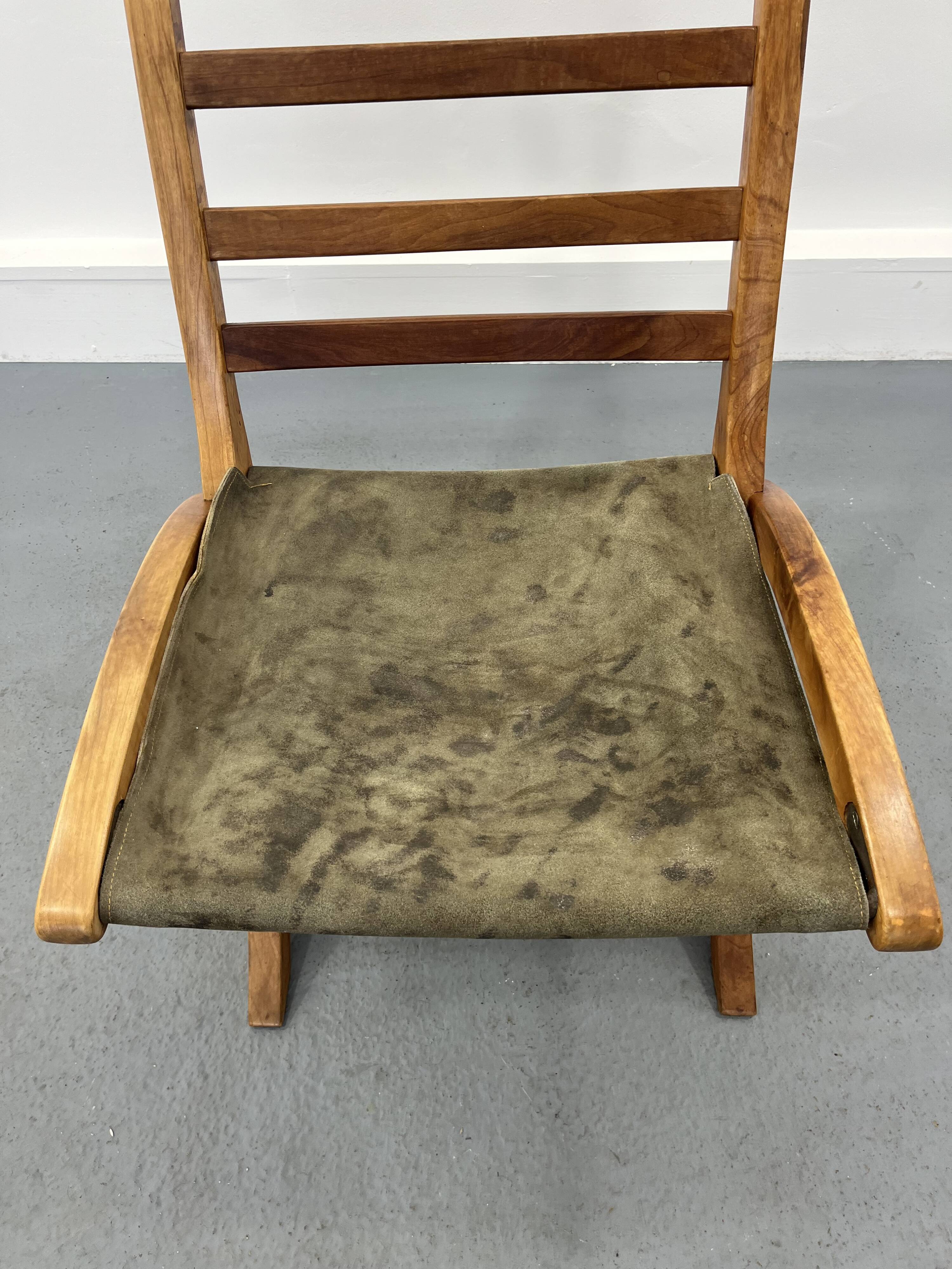 Leather vintage armchair, 1970s