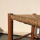 Rattan brutalist stool