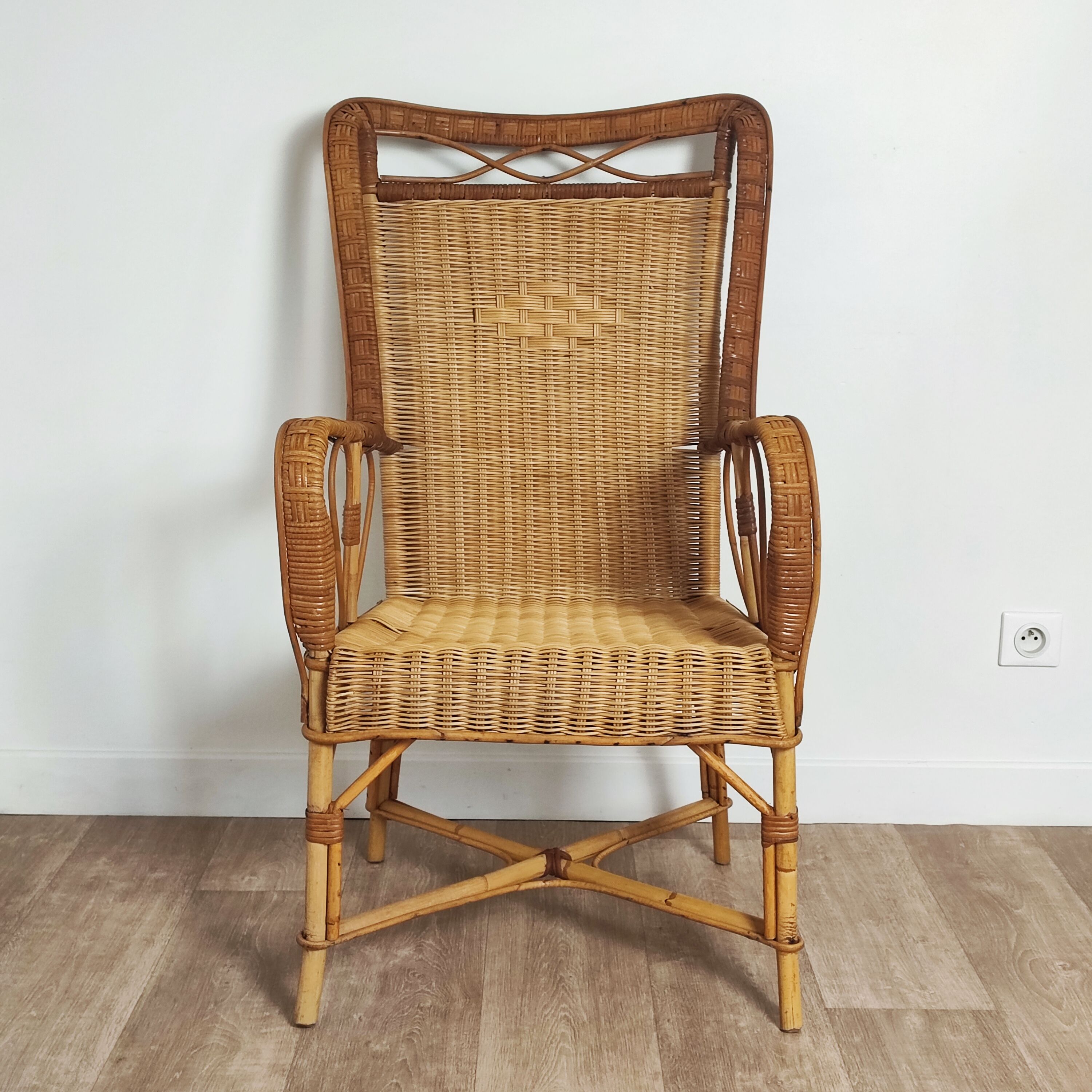Rattan armchair