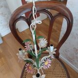 vintage 70s pendant light in multicolored lacquered metal