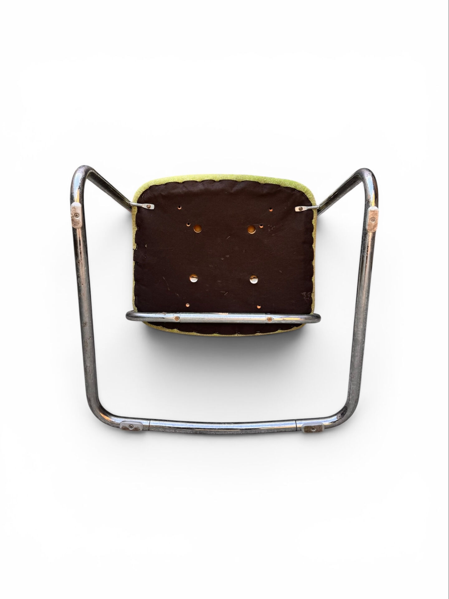 Fauteuil vintage Strafor Steelcase 421, vert chiné