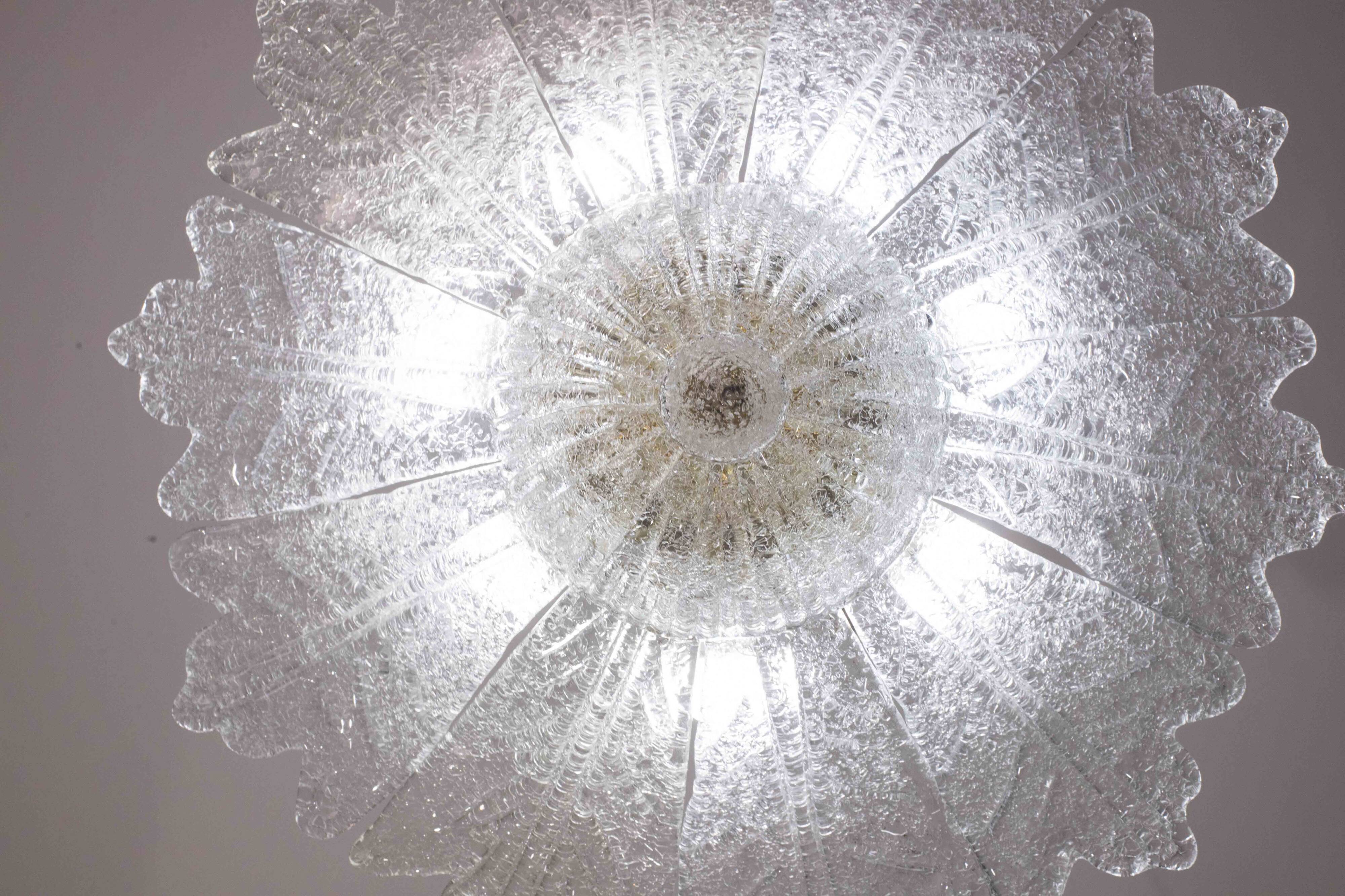 Palmetta, Italian Murano Glass Ceiling Light or Flush Mount, 1970s