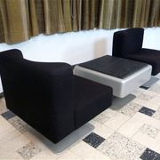 System 350 lounge chairs & side table by Herbert Hirche for Mauser, 1974, set of 3