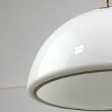 Space-age White Pendant by Luigi Massoni for Guzzini, 1960s