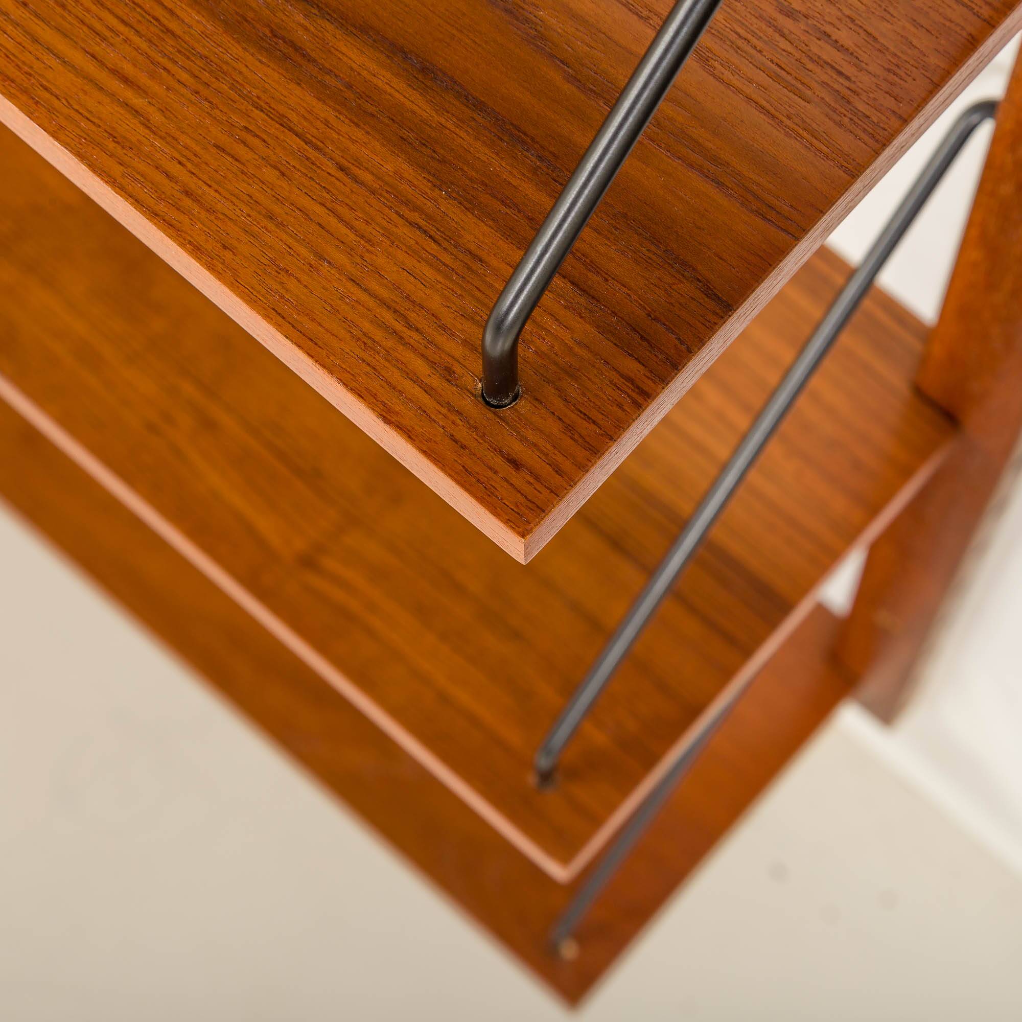 Danish teak shelving unit in Cadovius style, 1960s