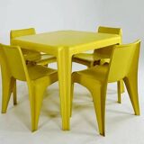 Table and 4 chairs by Helmut Bätzner for Bofinger
