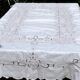 Nappe rectangulaire ancienne brodée main