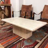 Travertine coffee table Italy 1970