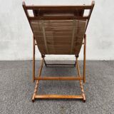 Folding bamboo lounge chair from the early 20th century