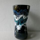 Ceramic vase fat lava, 60s