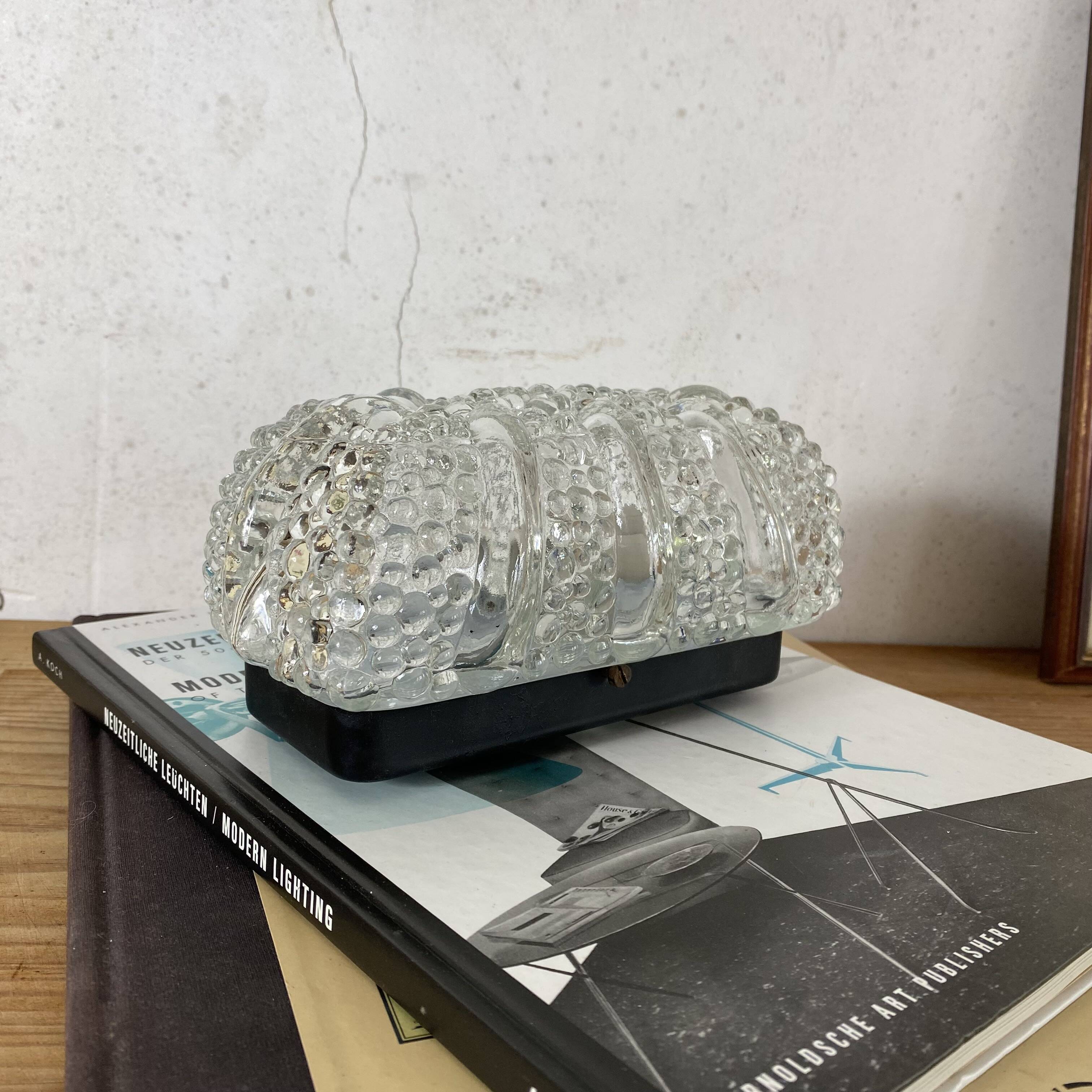 Rectangular wall light ceiling fixture transparent glass antique lamp