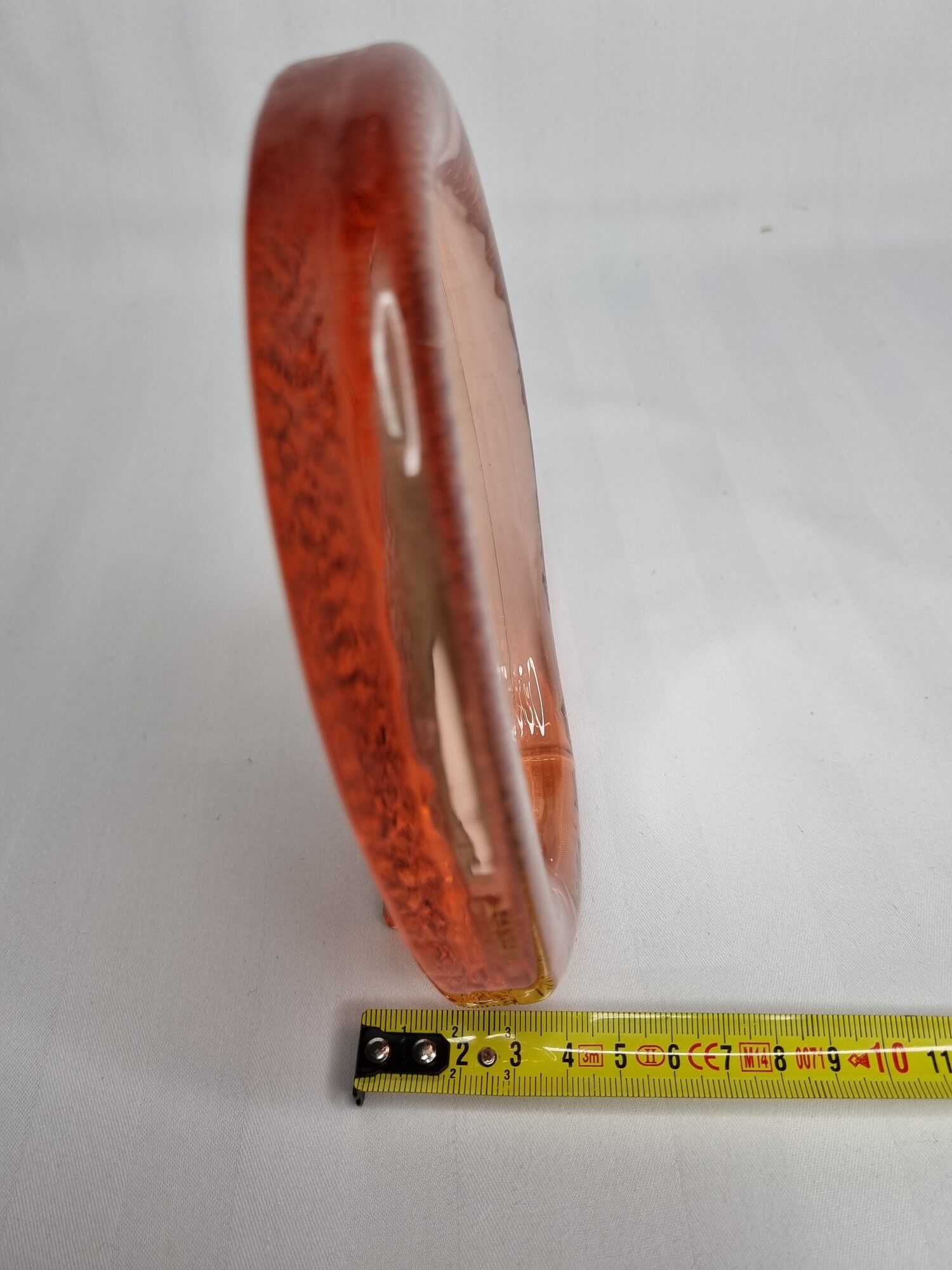 Miroir en verre vintage ovale à poser 16 cm