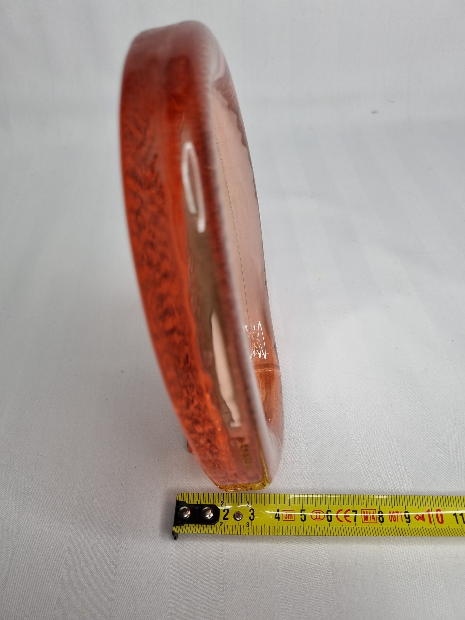 Miroir en verre vintage ovale à poser 16 cm