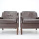 1970s pair of leather armchairs,denmark