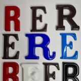 Set of 10 vintage sign letters, 11.5 cm