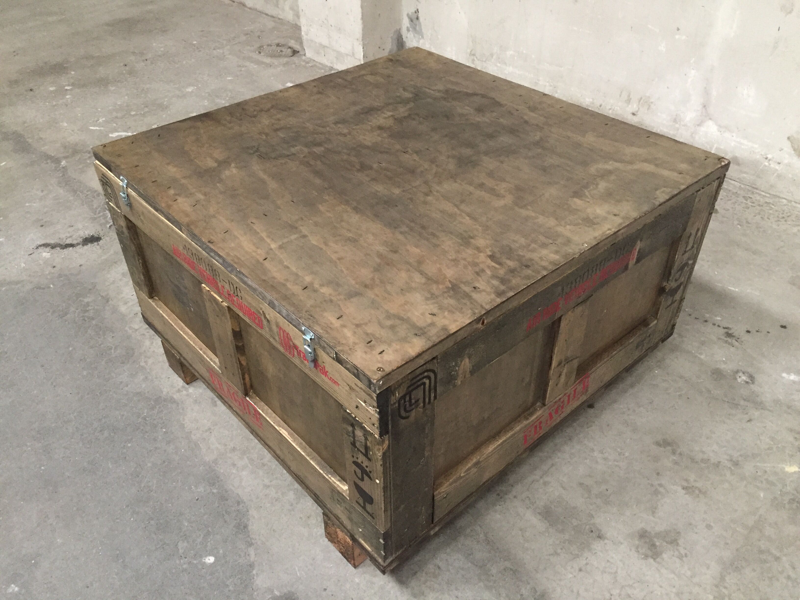 Coffee table industrial boot