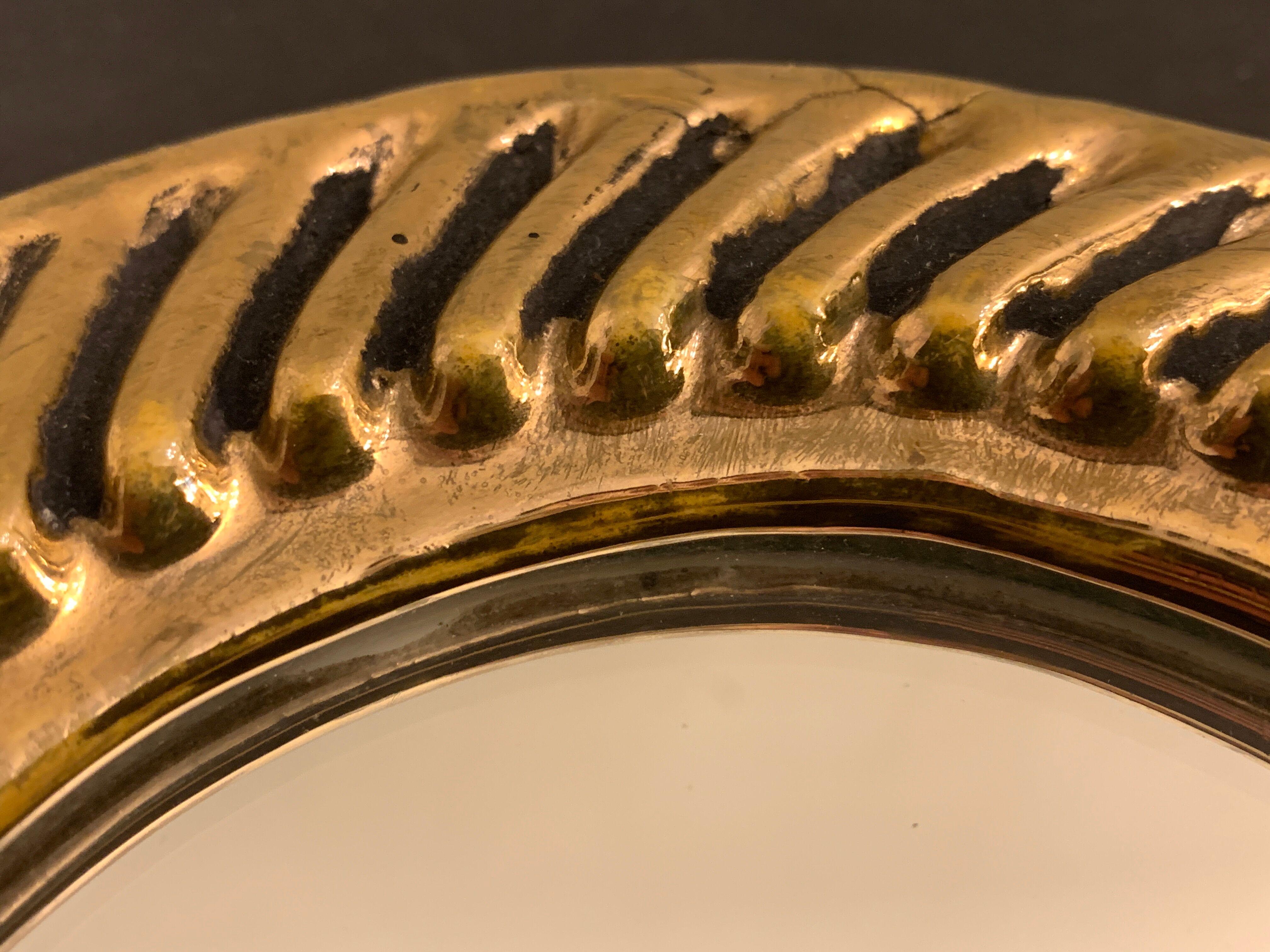 Miroir en céramique années 50/70