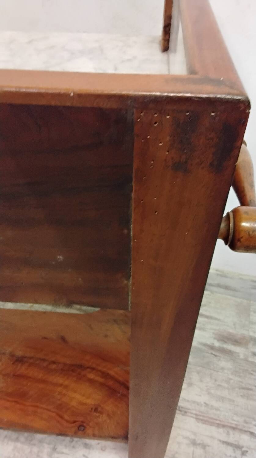 Antique dressing table/vanity unit in wood and marble