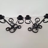 Black wrought iron chandelier