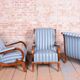 Biedermeier Lounge Chairs in Oak, Spruce and Walnut, Austria, 1830s, Set of 3