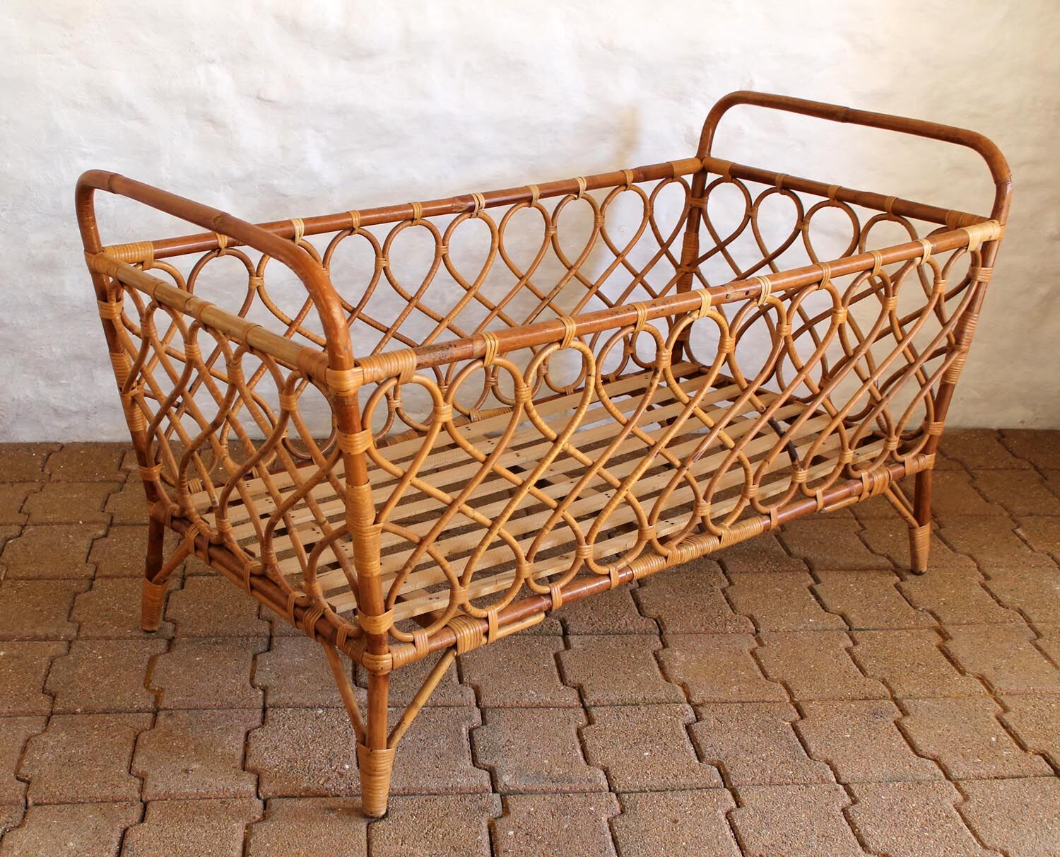 Vintage rattan bed