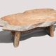 Solid wood coffee table - Section/cross-section of a century-old tree.