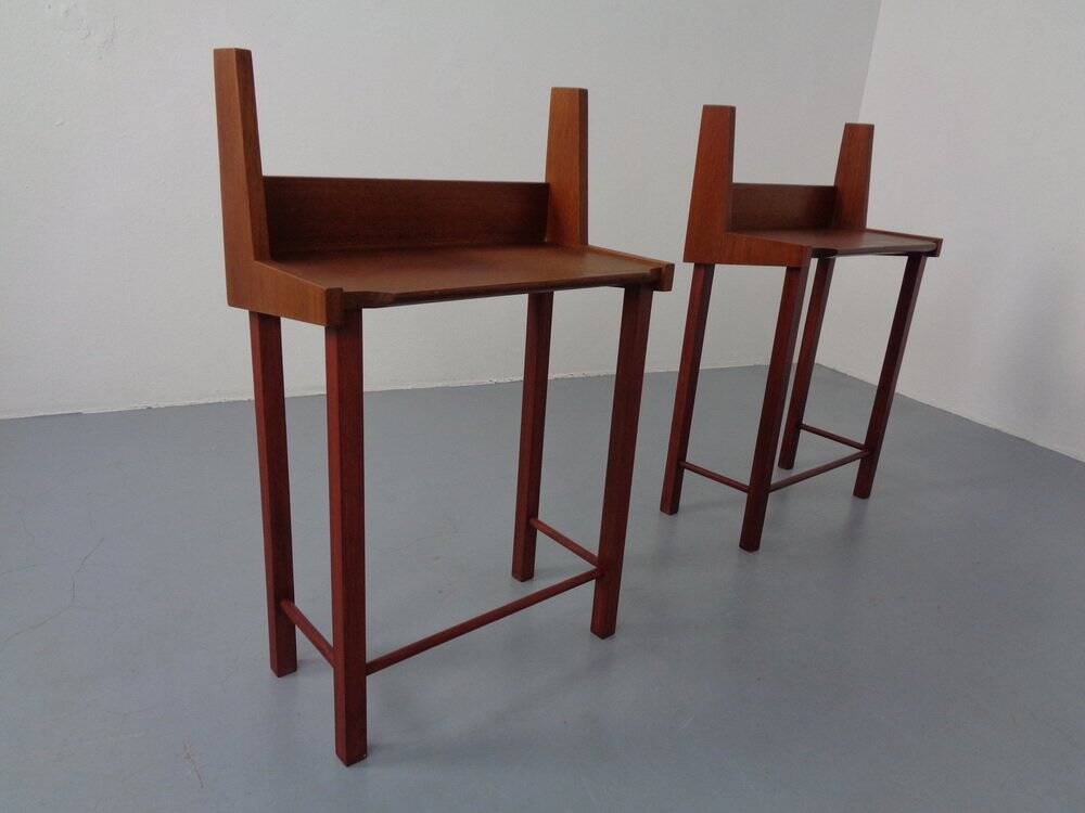 Danish Teak Nightstands, 1960s, Set of 2