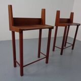 Danish Teak Nightstands, 1960s, Set of 2