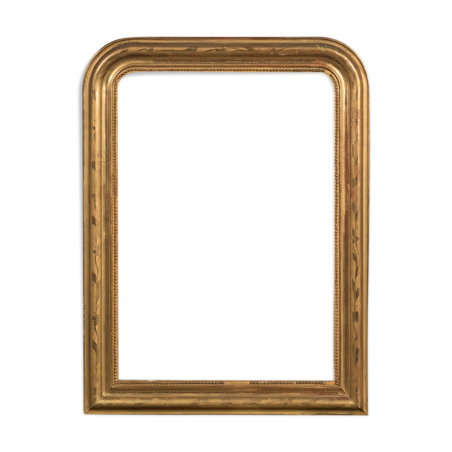 Mirror with floral etchings - 99x74cm