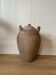 Antique french country rustic walnut oil storage jar