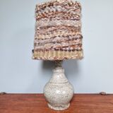 Large enameled terracotta lamp, 1970s